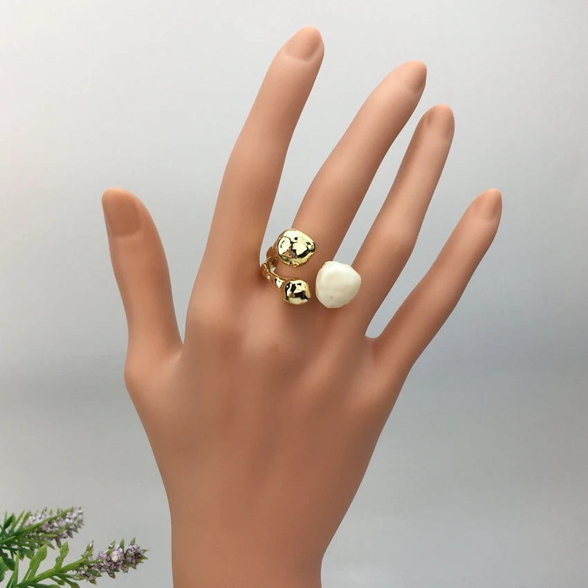 Yuminglai Fashion Big Rings for Women Gifts Daily Party Wear Jewelry Luxury Gold Plated Ring FHK14118
