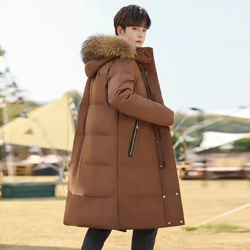 Men's Winter Jacket New Winter Cotton Coat Men's Long Section Trend Youth Handsome Camouflage Clothes Casual Jacket