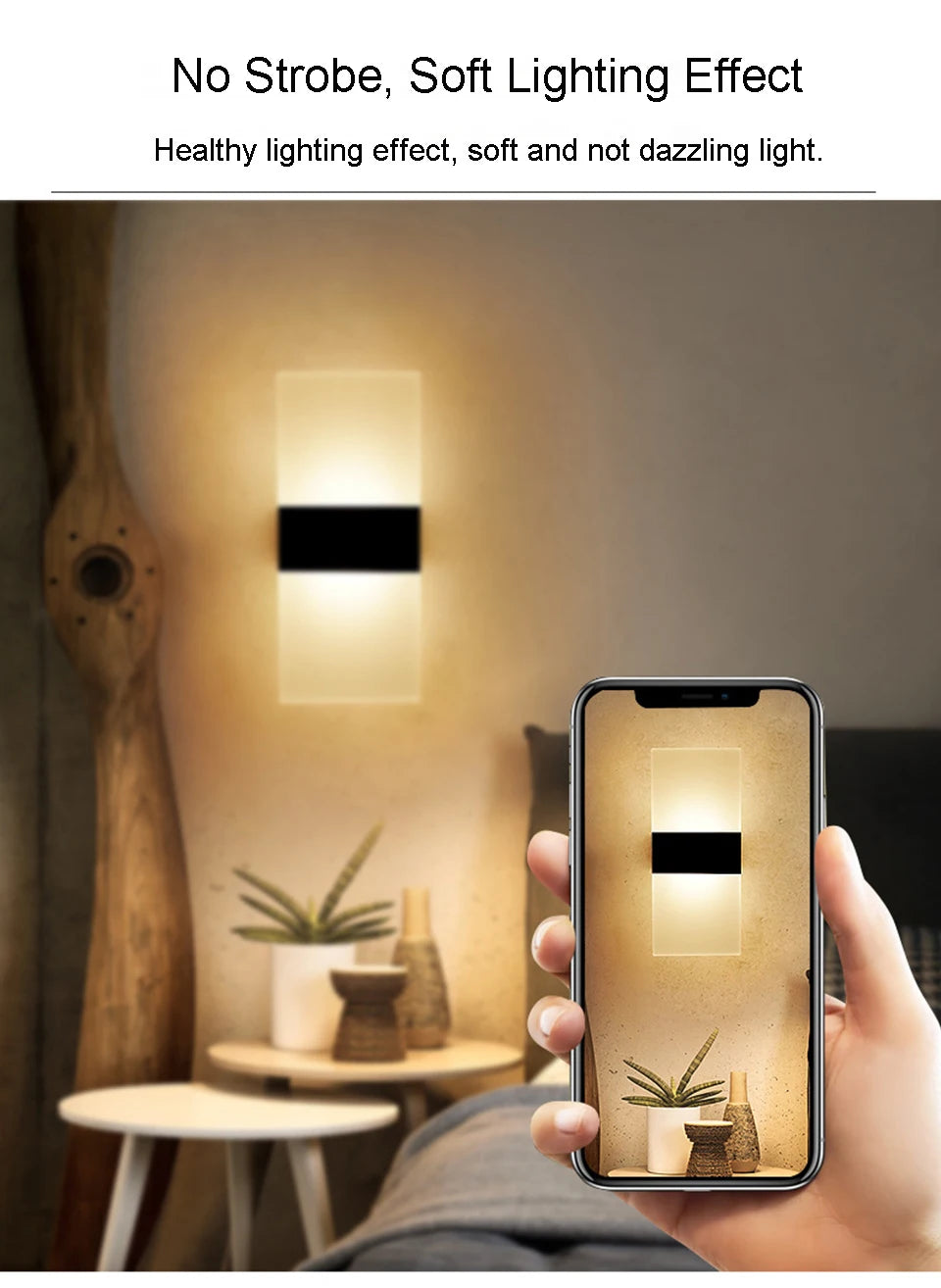 USB Recharge Wall Lamp Touch Motion Sensor Switch Indoor Acrylic Night Lights Bedroom Bedside Wall Sconce Nordic LED Wall Light