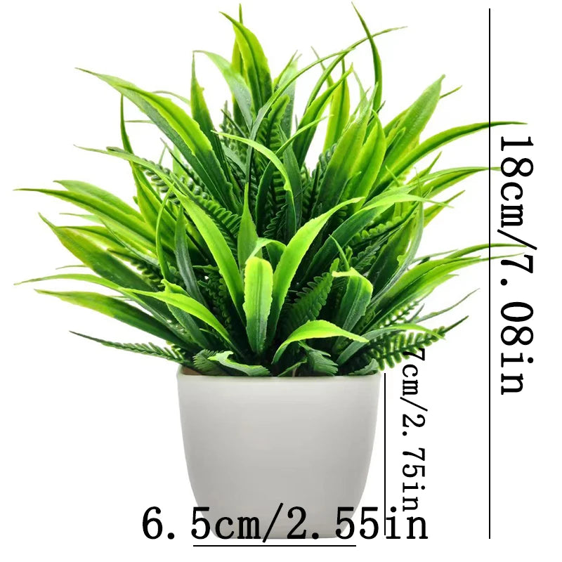Artificial Plants with Plastics Pots Perfect Greenery for Home DecorationsOffice Desk Living Room and Bedroom Decoration