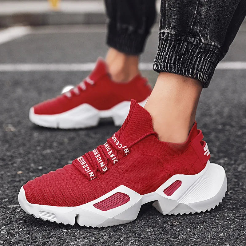 Low-Top Chunky Breathable Sneakers Large Size High Quality Slip-On Summer Anti-Slippery Sports Platform Men Shoes