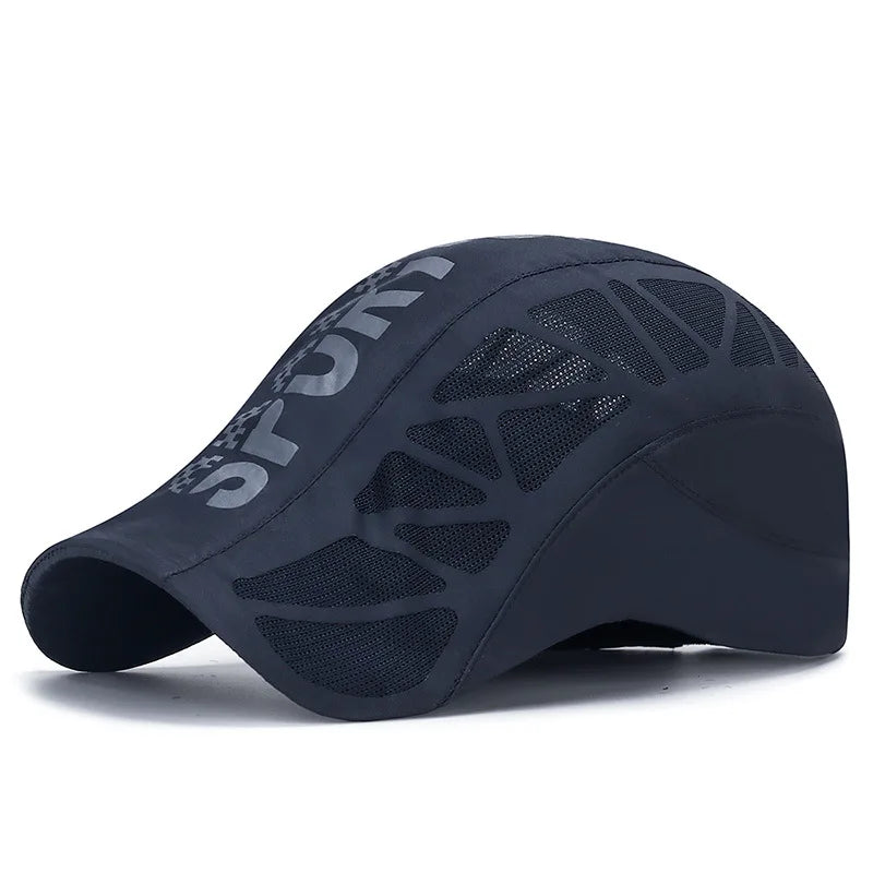 Summer New Sport Alphabet Forward Hat Men's Breathable Mesh Shade Quick Dry Hat Outdoor Sunscreen Cap