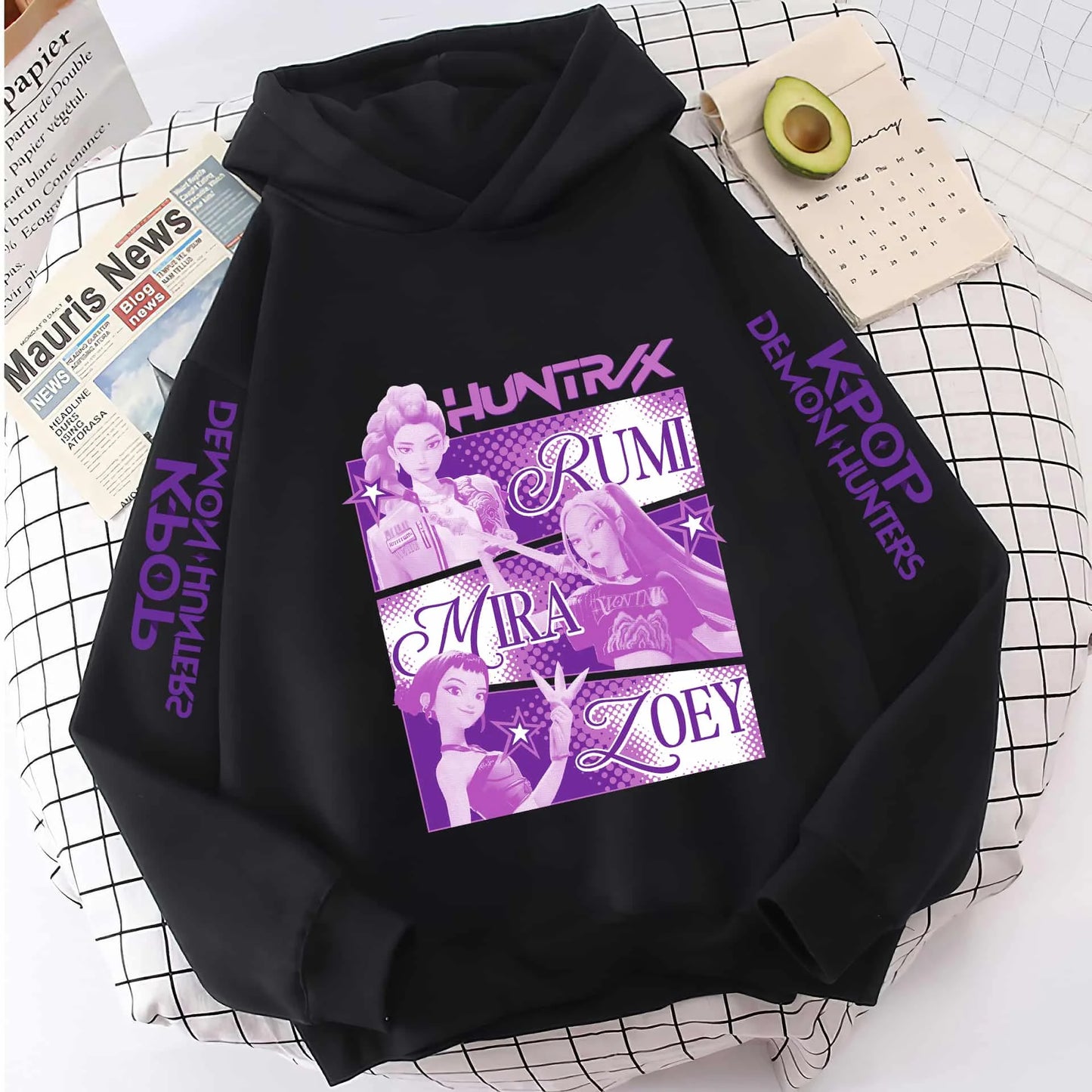 2025 KPop Demon Hunters Hoodie Fashion Rumi Sweatshirt Pullover Cute Long Sleeve Autumn Boys Girls Cartoon Y2K Hoody Sportswear