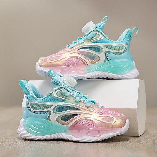 Childrens Running Shoes for Girls Breathable Mesh Soft Anti Slip Wear-resistant Sneakers Trendy Casual Sports Shoes for Kids