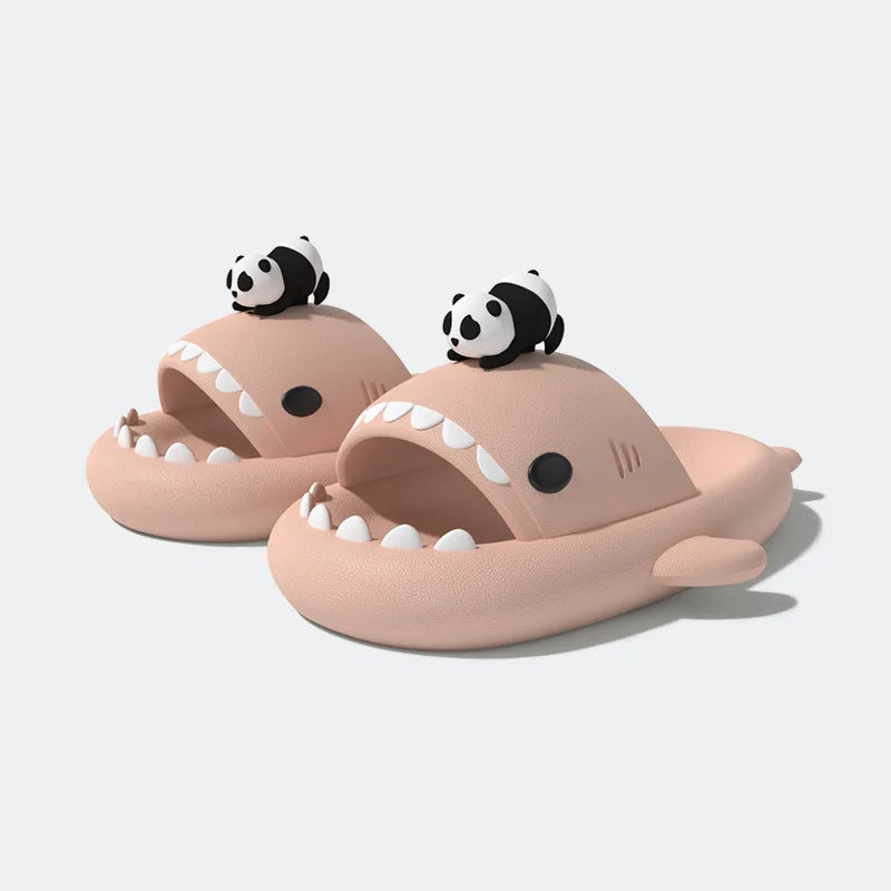 Cute Shark Slippers for Women & Men Summer Platform Night Glow-in-the-Dark Indoor Beach Slides Home Street Wear DIY Accessory