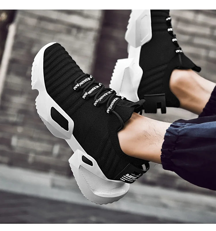 Low-Top Chunky Breathable Sneakers Large Size High Quality Slip-On Summer Anti-Slippery Sports Platform Men Shoes