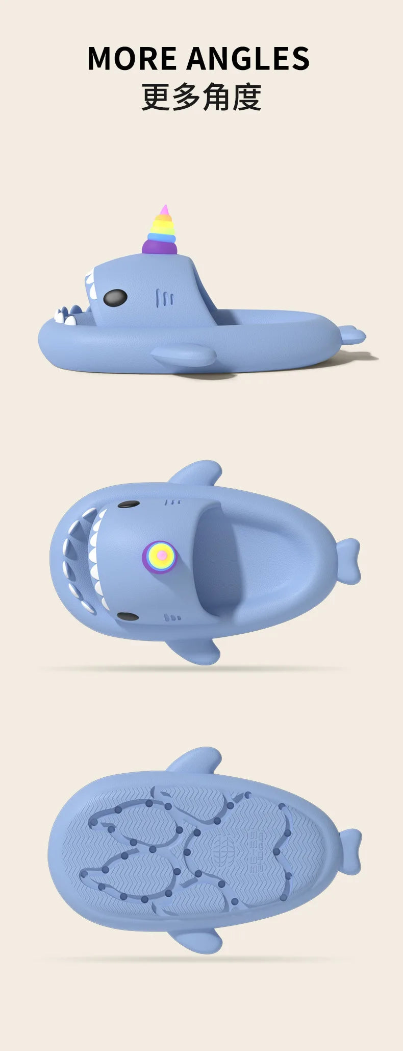 Cute Shark Slippers for Women & Men Summer Platform Night Glow-in-the-Dark Indoor Beach Slides Home Street Wear DIY Accessory