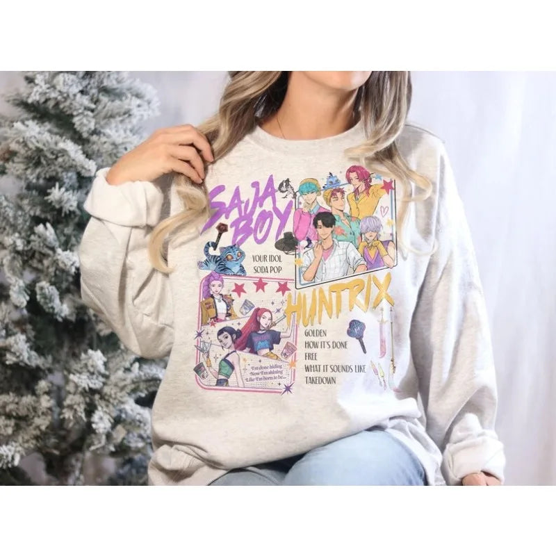 2025 Hot New Saja Boys T-shirts Boys Girls Short Sleeve T-shirt Tops Anime Kpop Demon Hunters T Shirt Gifts Children's Clothing