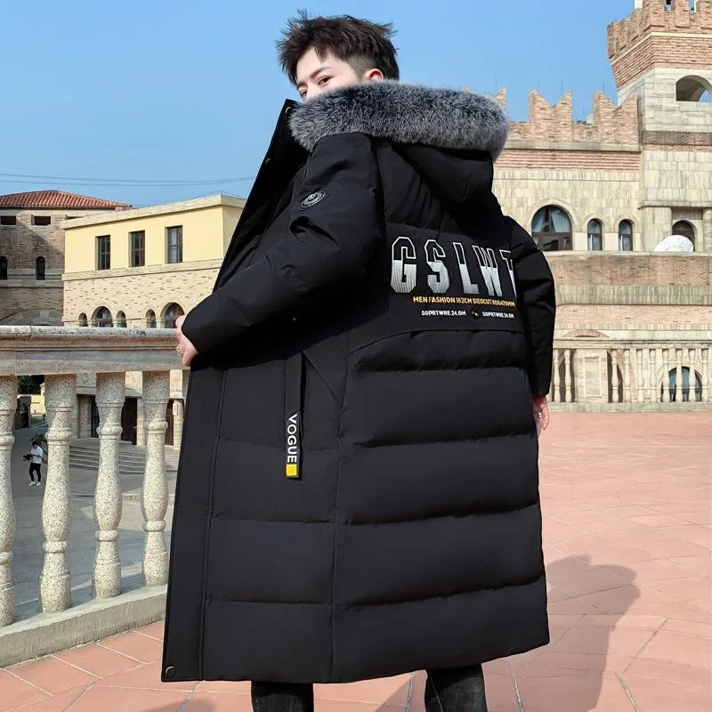 Men's Winter Jacket New Winter Cotton Coat Men's Long Section Trend Youth Handsome Camouflage Clothes Casual Jacket