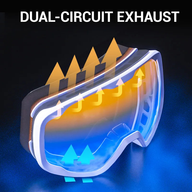 KAPVOE Kids Ski Goggles Double UV400 Kids Skiing Mask Glasses 4-15 years old Professional Anti-fog Child Snowboard Goggles