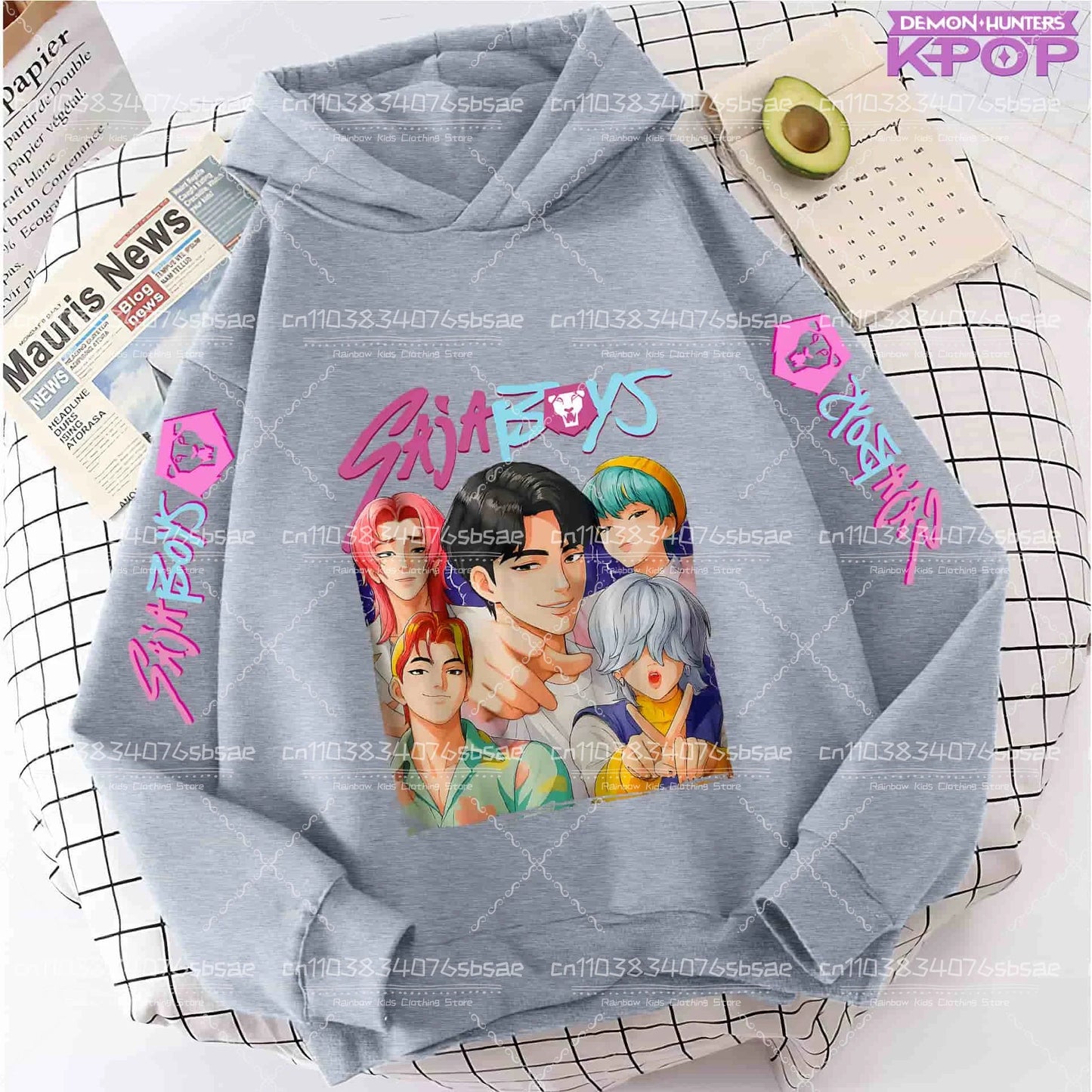 K-pop Saja Boys Demon Hunters 2025 Graphic Hoodies for Men Women Fashion Sweatshirt Long Sleeve Casual Fleece Hooded Streetwear
