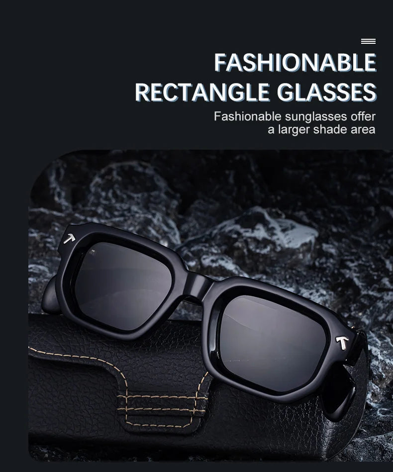 Polarized Square Punk Sunglasses Men 2025 Luxury Brand Classic Rectangle Sunglass UV400 Driving Eyewear Fashion Outdoor Shades
