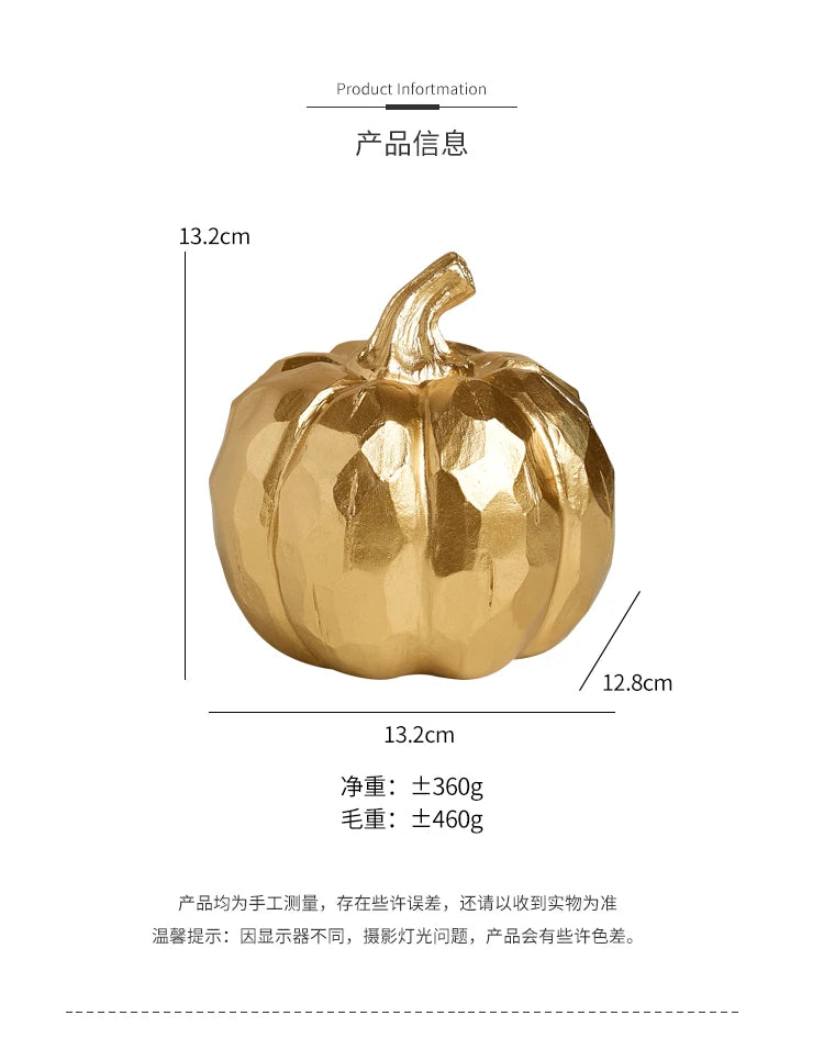Harvest Festival Thanksgiving Halloween Gold Cutout Pumpkin Sculpture Rustic Patio Backyard Garden Ornament Pumpkin Decorative