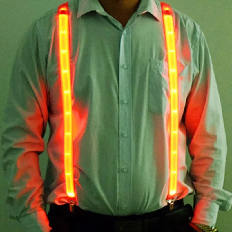 Suspenders with Bow tie LED Lights Woman Suspenders for Pants Hangers for Men Suspenders Heavy Duty Men Motorcycle Pants Belt