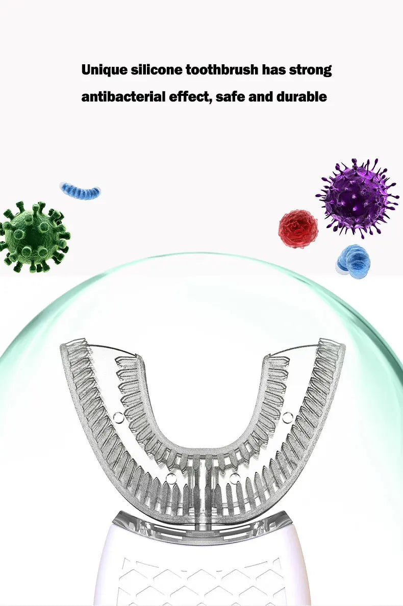 Sonic Electric Toothbrush U Type Toothbrush Silicon Head 360 Degrees Intelligent Automatic USB Charge Waterproof Teeth Whitening