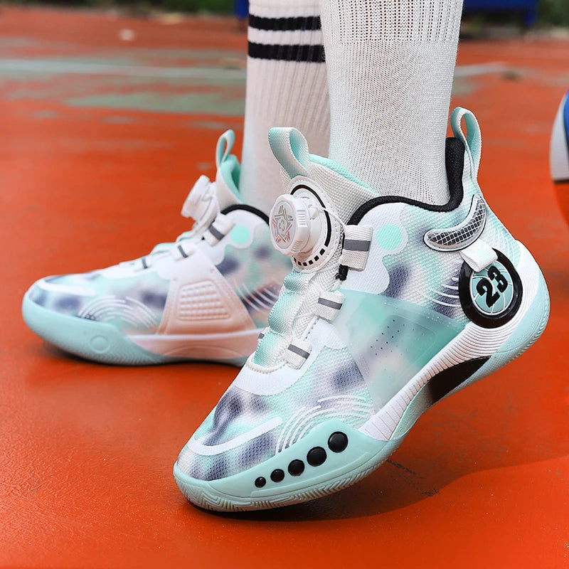 New children's sports shoes men's primary school students actual combat basketball shoes men's non-slip children's shoes