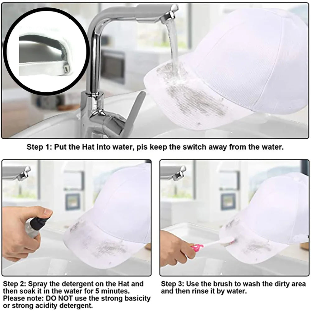 Fiber Optic Cap LED Hat with 7 Colors Luminous Glowing EDC Baseball Hats USB Charging Light Up Caps Performance Led Cap