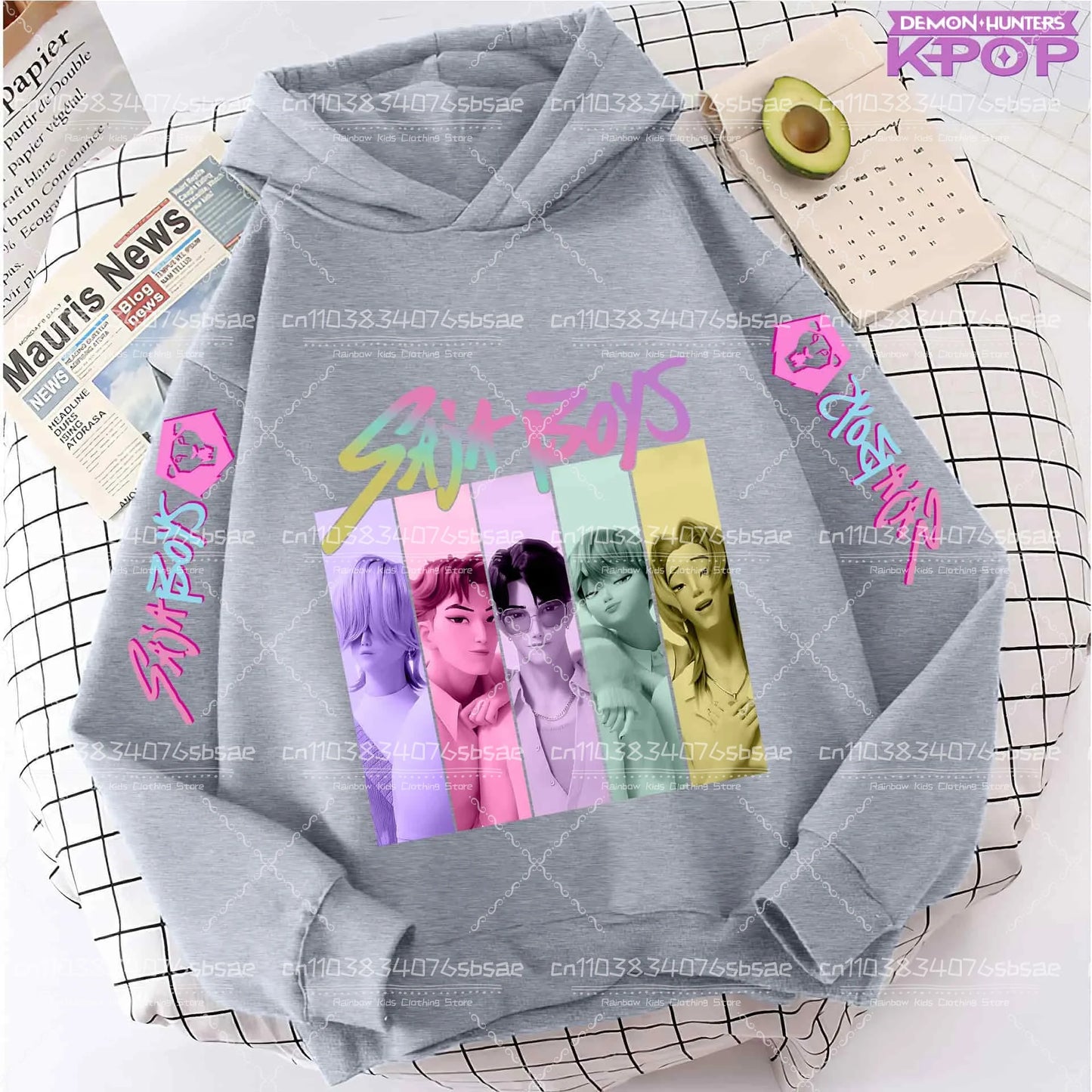 K-pop Saja Boys Demon Hunters 2025 Graphic Hoodies for Men Women Fashion Sweatshirt Long Sleeve Casual Fleece Hooded Streetwear