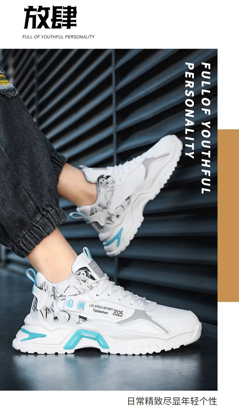 2025 Men’s Shoes Sneakers Fashion Breathable Platform Running Shoes Mesh Sport Light Unisex Male Casual Vulcanize Man Shoes