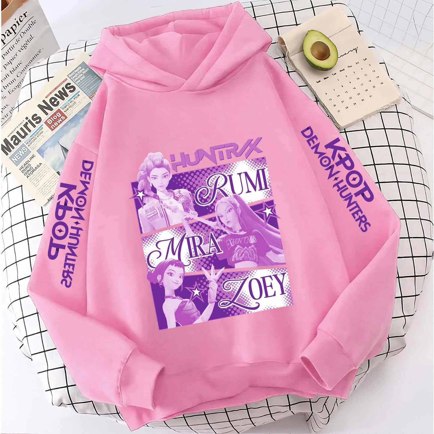 2025 KPop Demon Hunters Hoodie Fashion Rumi Sweatshirt Pullover Cute Long Sleeve Autumn Boys Girls Cartoon Y2K Hoody Sportswear