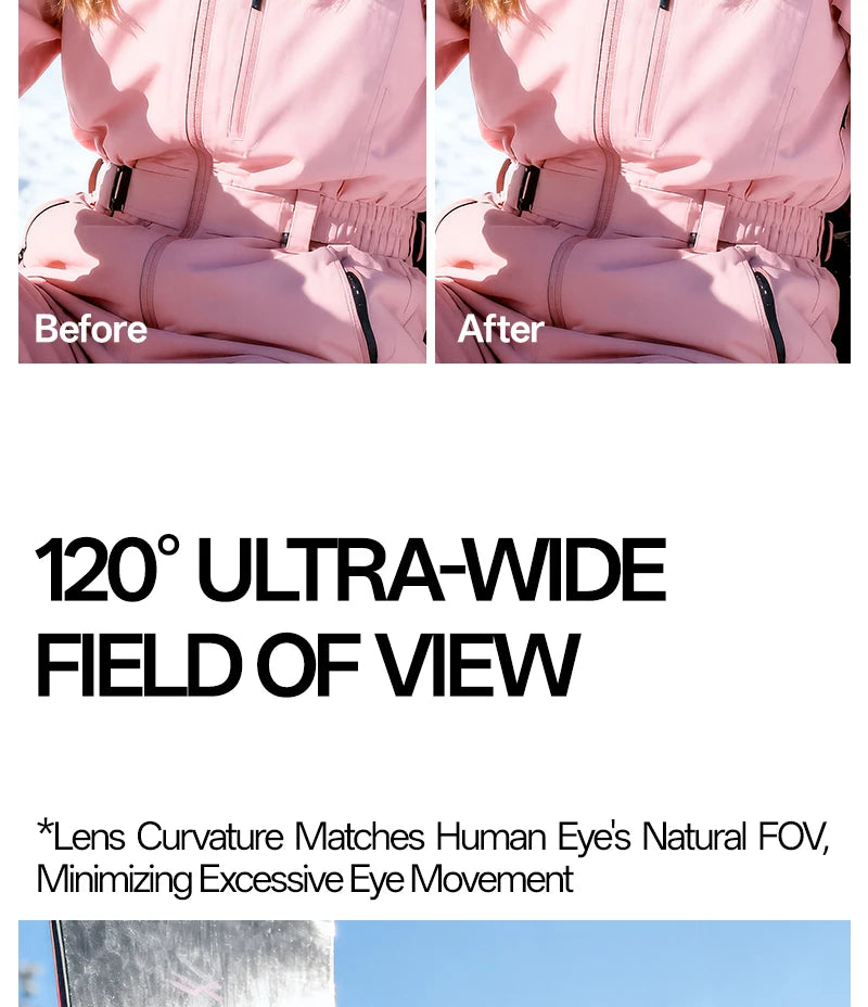 Kapvoe Men Outdoor Photochromic Snow Goggles Ski Goggles Winter Snowmobile Snowboard Anti-Fog Mask Women UV400 Sports Glasses