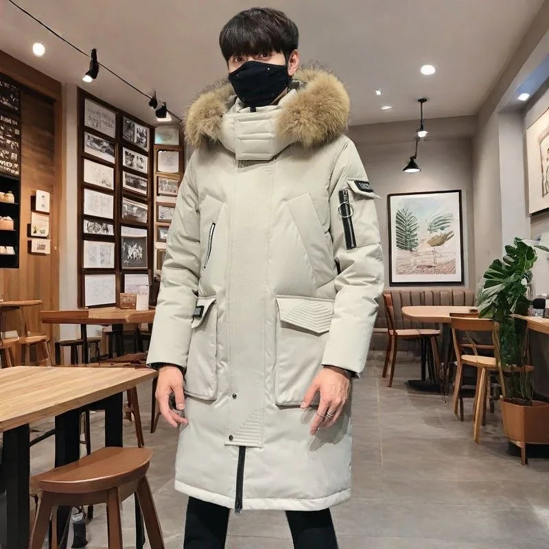 Men's Winter Jacket New Winter Cotton Coat Men's Long Section Trend Youth Handsome Camouflage Clothes Casual Jacket