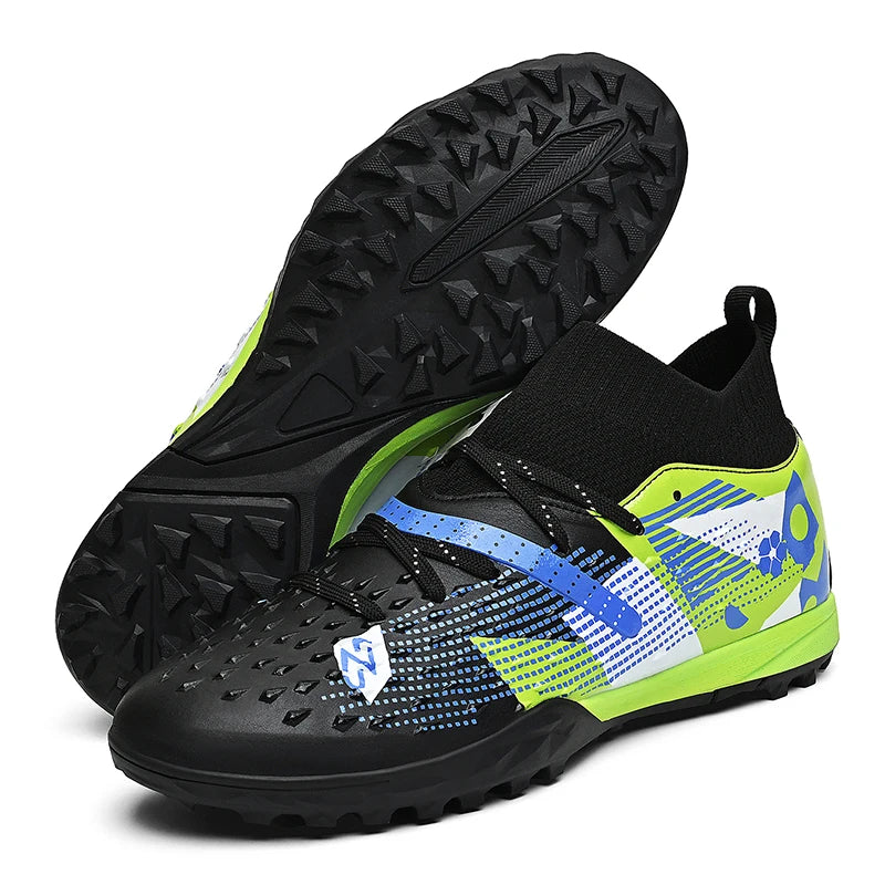 New Men Soccer Shoes High-quality Outdoor High Ankle Ultralight Indoor Football Boots Non-Slip Sports Shoes Futsal Non-Slip