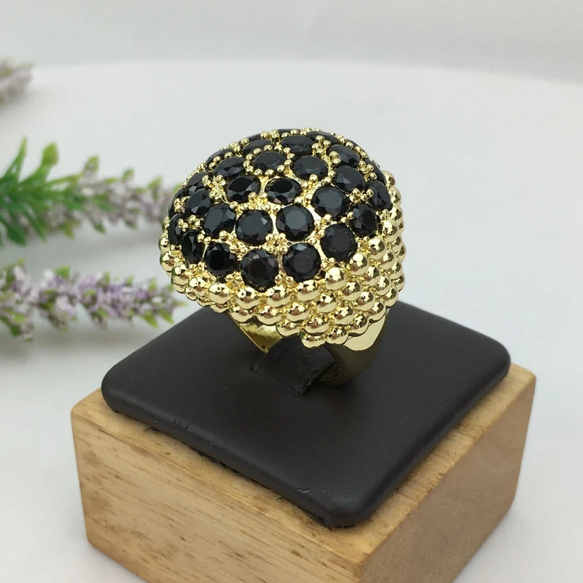 Yuminglai Fashion Big Rings for Women Gifts Daily Party Wear Jewelry Luxury Gold Plated Ring FHK14118