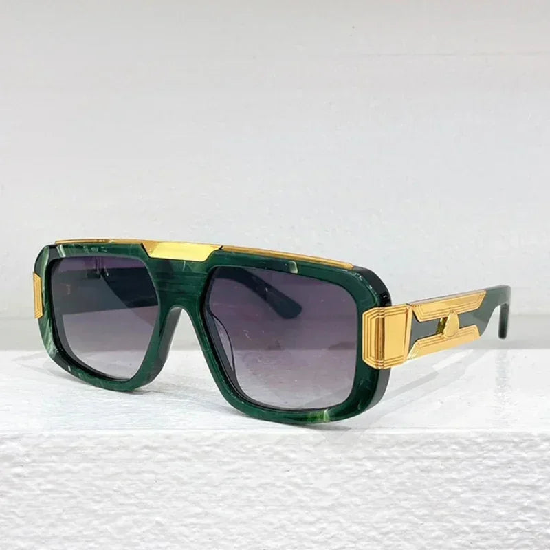 Germany Designer Brand Sunglasses High Quality Punk Thick Acetate Men Uv400 Gradient Eyeglasses with Case