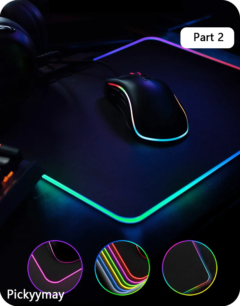 Space Large RGB Mouse Pad Gaming Mousepad LED Mouse Mat Gamer Mousemats Table Pads PC Desk Mat RGB Keyboard Mat XXL 90x40cm