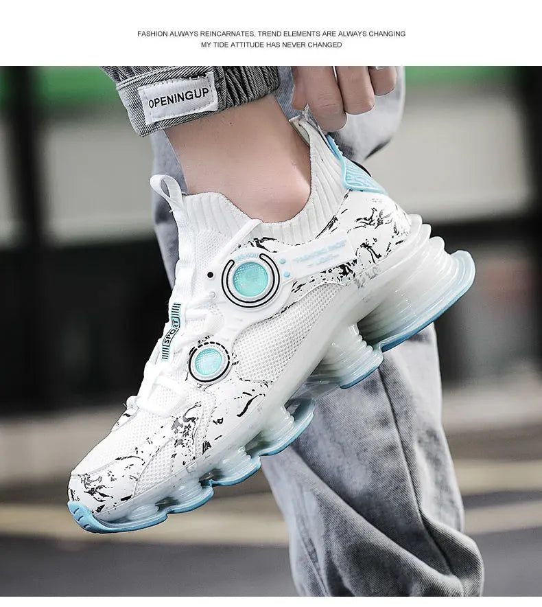 YRZL Men Sneakers Tenis Luxury Designer Shoes Mens High Quality Platform Sneakers Fashion Blade Loafers Running Shoes for Men