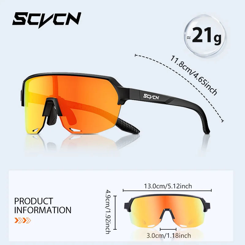 SCVCN Children Outdoor Cycling Sunglasses MTB Camping Glasses Teenager Sports Road Bike Eyewear Girls UV400 Protective Goggles