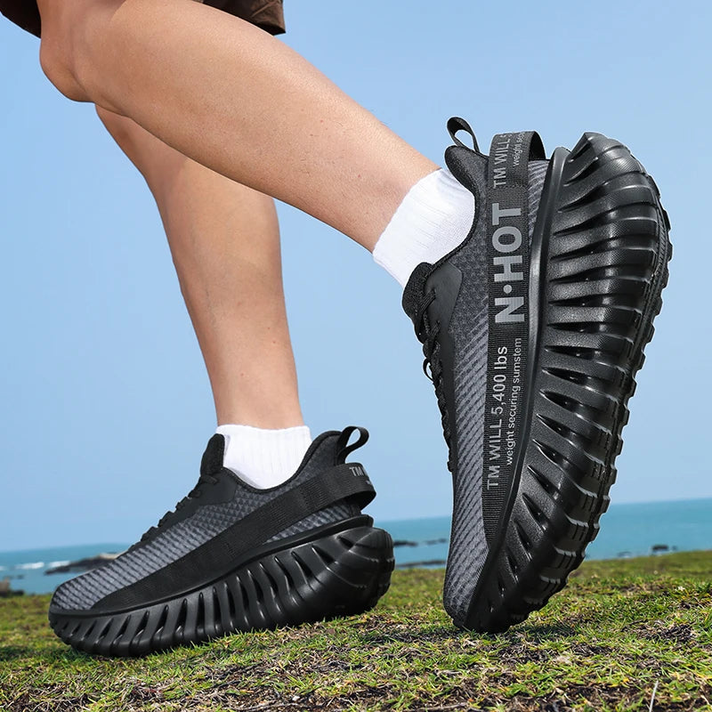 High-quality Chunky Running Shoes Women Men Light Comfy Outdoor Jogging 36-46 Mesh Breathable Trekking Shoes Versatile Sneakers