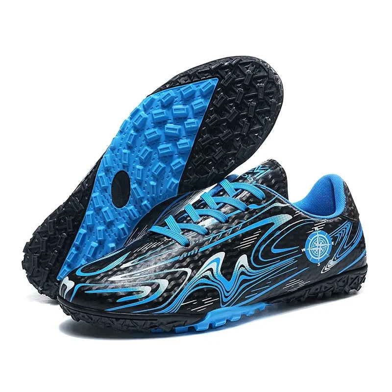 Boys Professional Football Training Shoes Running Sports Shoes Athletic Cleats Primary School Students Long Nails