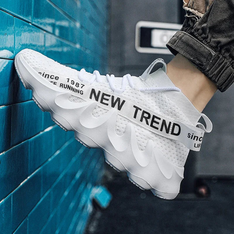 Unisex High Top Summer Casual Sneakes Chunky Breathable Men Outdoor Jogging Shoes Women Thick Sole Non-Slip Zapatillas New Color