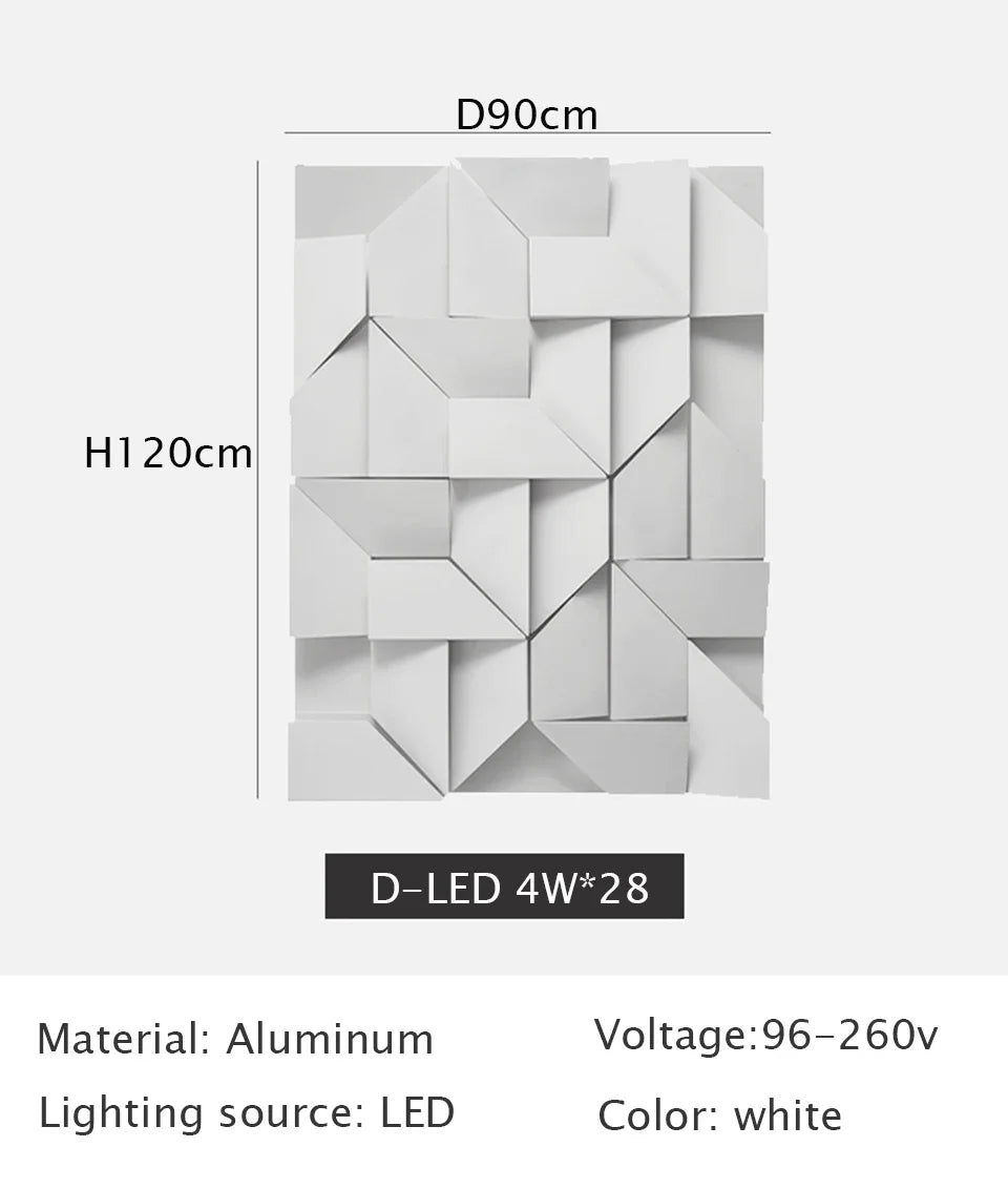 Modern Indoor Wall Lamp Geometric Design LED Sconce Background Light for Living Room Bedroom Hallway Home Decoration Lighting