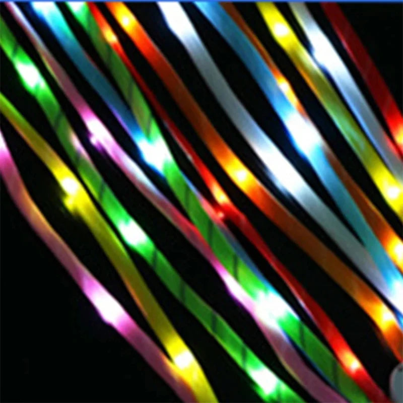 120cm LED Sport Luminous Shoelaces Glow Shoe Strings Round Flash Light Shoelaces Batteries LED Lazy Shoe Laces Party Decor