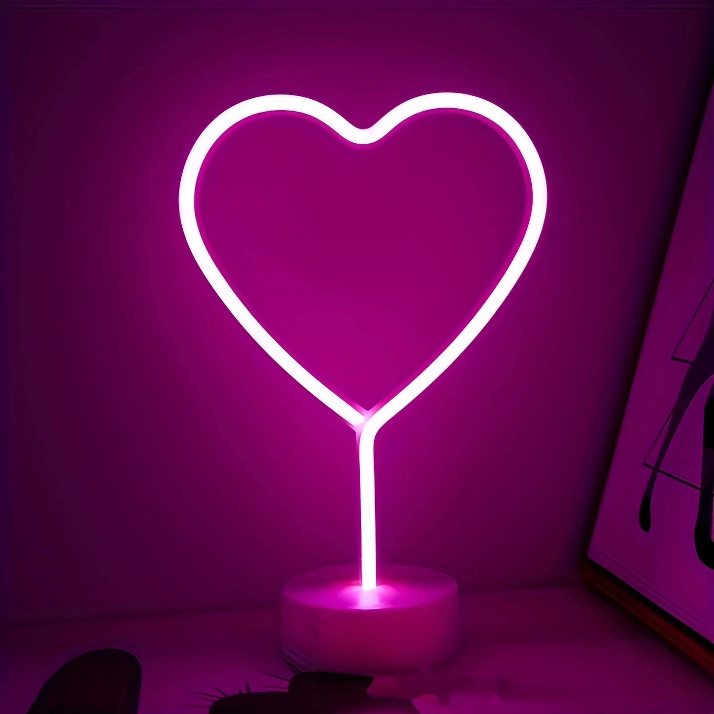 1 Piece, Countertop Decorative Lighting Neon Sign, USB or 3*Aa Battery Powered, Suitable for Holiday Party, Kitchen Home Lighting, Room Decoration Night Light (Battery Not Included)