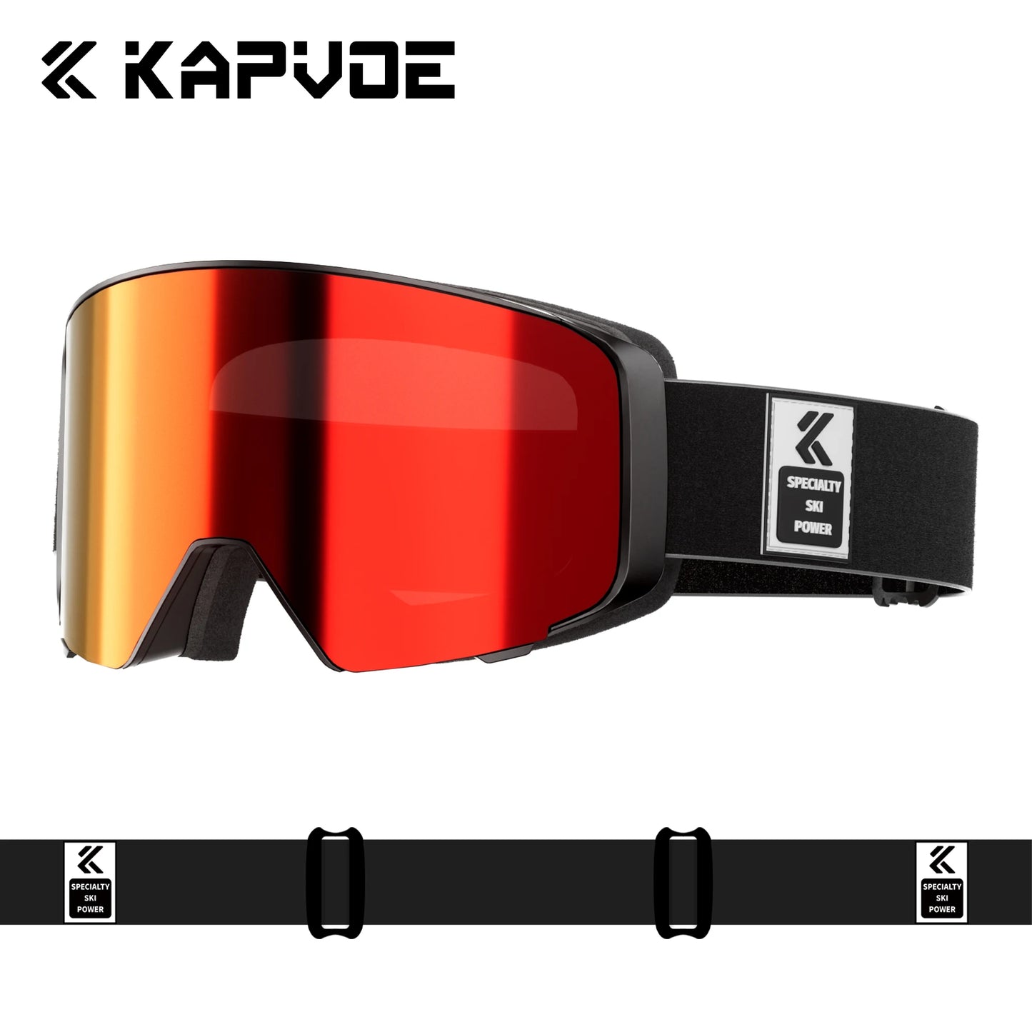 Kapvoe Men Outdoor Photochromic Snow Goggles Ski Goggles Winter Snowmobile Snowboard Anti-Fog Mask Women UV400 Sports Glasses