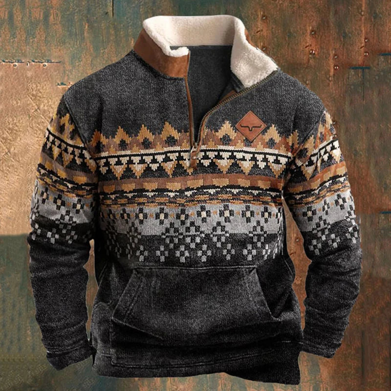 Men Sweatshirts New Casual Printed Sweater Long Sleeves Autumn Half Zipper Pullover Outdoor Sweatshirt Lightweight Outwear Tops