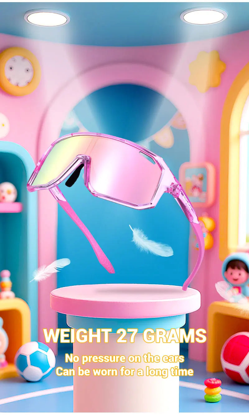 SCVCN Children Cycling Glasses Kids Outdoor Sports Sunglasses UV400 MTB Bike Eyewear Girls Boys Camping Fishing Golf Accessories