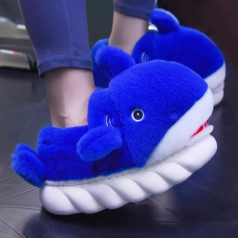 2025 Women's Winter Warm Shoes Plush Lining Indoor Slippers Couples Platform Heel High Top Snow Boots Female Male Home Slipper