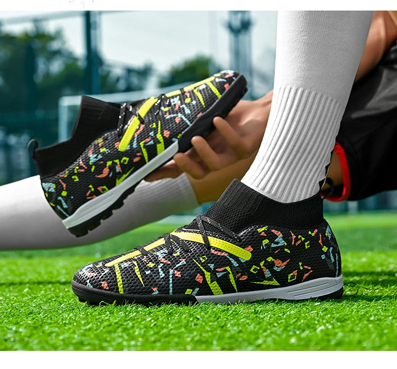 Professional Men Football Shoes TF/FG Soccer Shoes Society Cleats Fast Football Field Boots Sneaker Comfortable Original Unisex