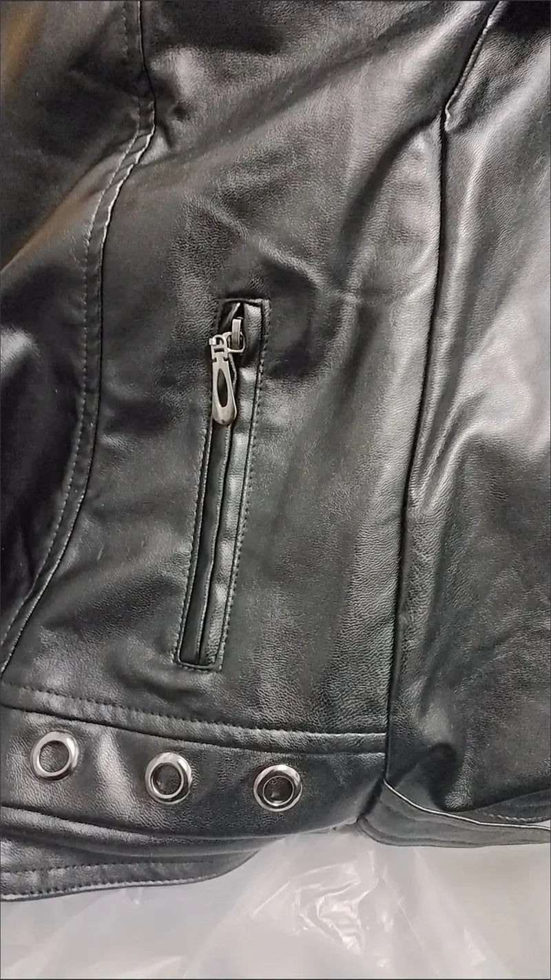 2022 New Winter PU Leather Jacket Women Short Blazers Coat Fleece Double-faced Fur Leather Outerwear Lady Slim Suit Tops Jackets