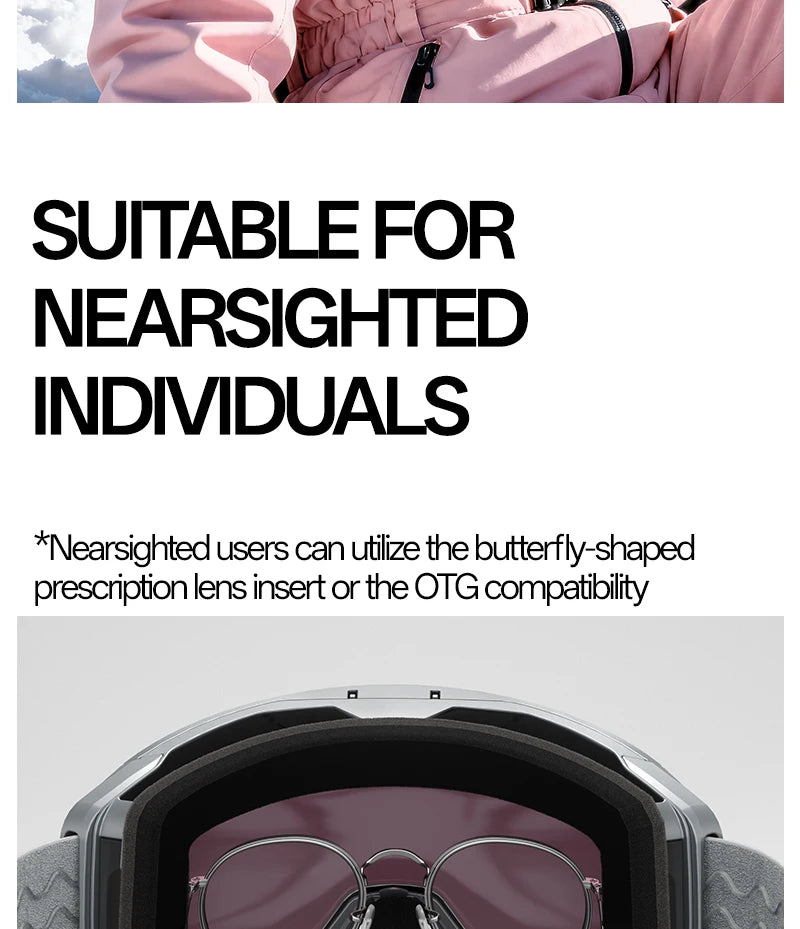 Kapvoe Men Outdoor Photochromic Snow Goggles Ski Goggles Winter Snowmobile Snowboard Anti-Fog Mask Women UV400 Sports Glasses