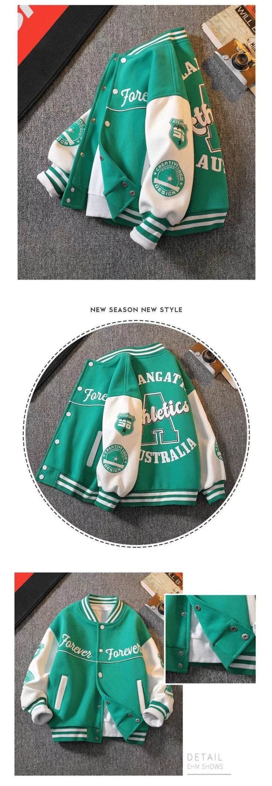 Boys Baseball Uniform Jackets For 3-14 Years Children Clothes For Teenage Boys Sports Outerwear Coat Spring Fashion Sweatshirts