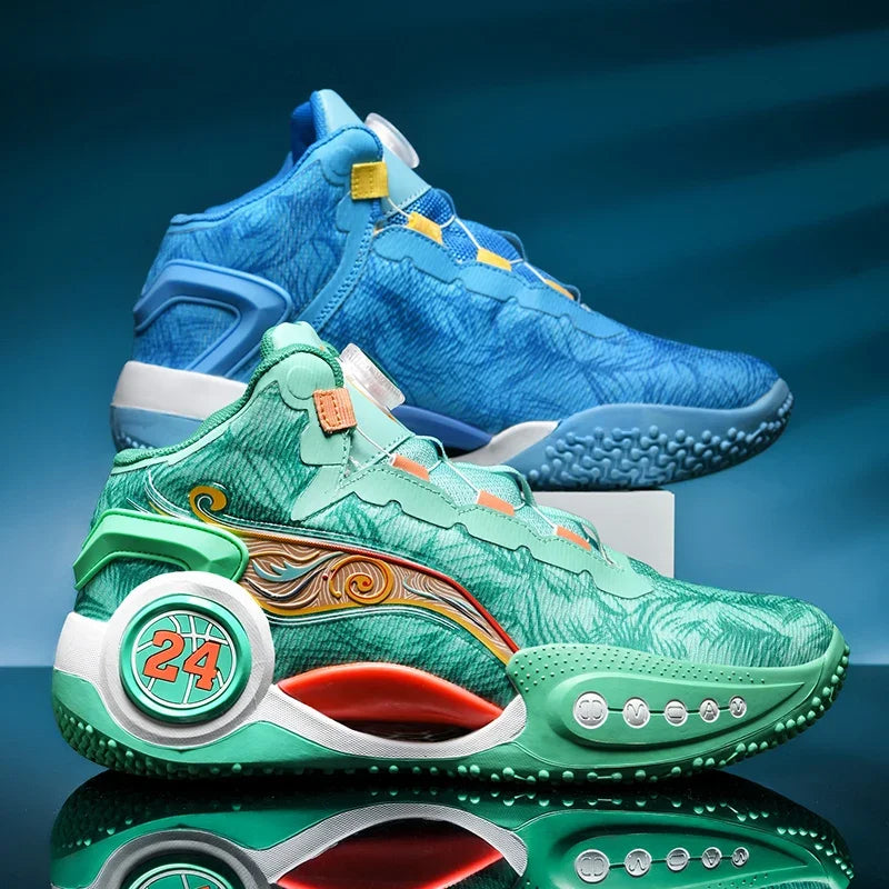 Men's Basketball Shoes Breathable Cushioning Non-Slip Wearable Sports Shoes Gym Training Athletic Basketball Sneakers for Women