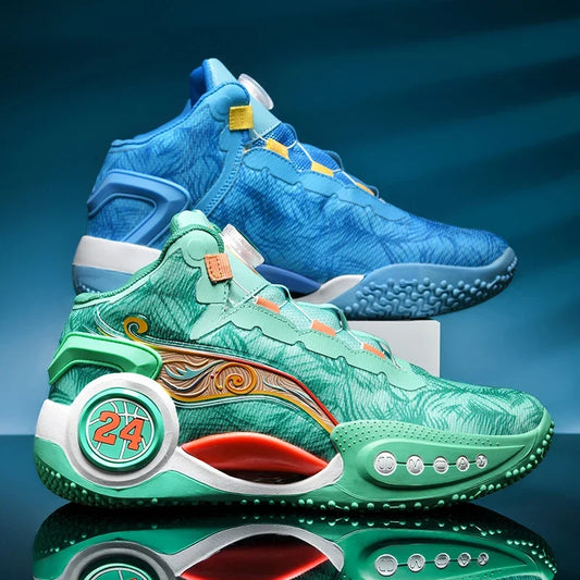 Men's Basketball Shoes Breathable Cushioning Non-Slip Wearable Sports Shoes Gym Training Athletic Basketball Sneakers for Women