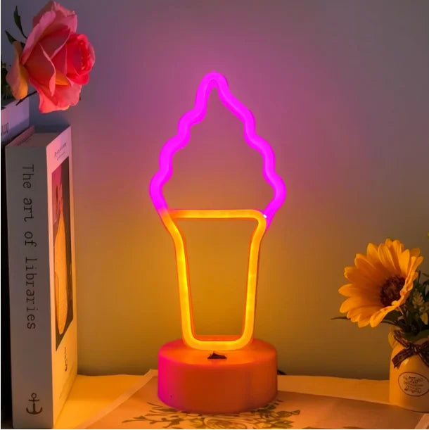 1 Piece, Countertop Decorative Lighting Neon Sign, USB or 3*Aa Battery Powered, Suitable for Holiday Party, Kitchen Home Lighting, Room Decoration Night Light (Battery Not Included)