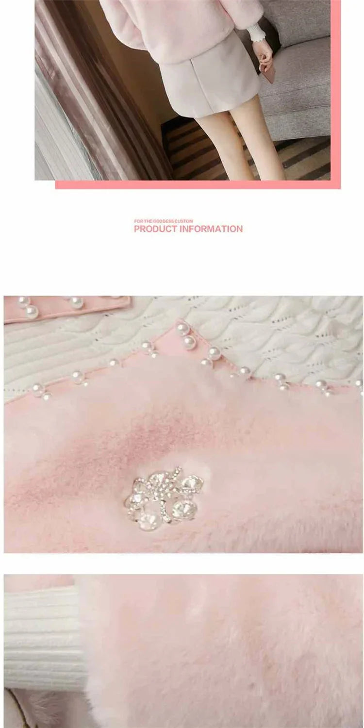 Jacket Women Faux Fur Coat Autumn And Winter Imitation Fur Short Coat Overcoat Women's Clothes Veste Femme